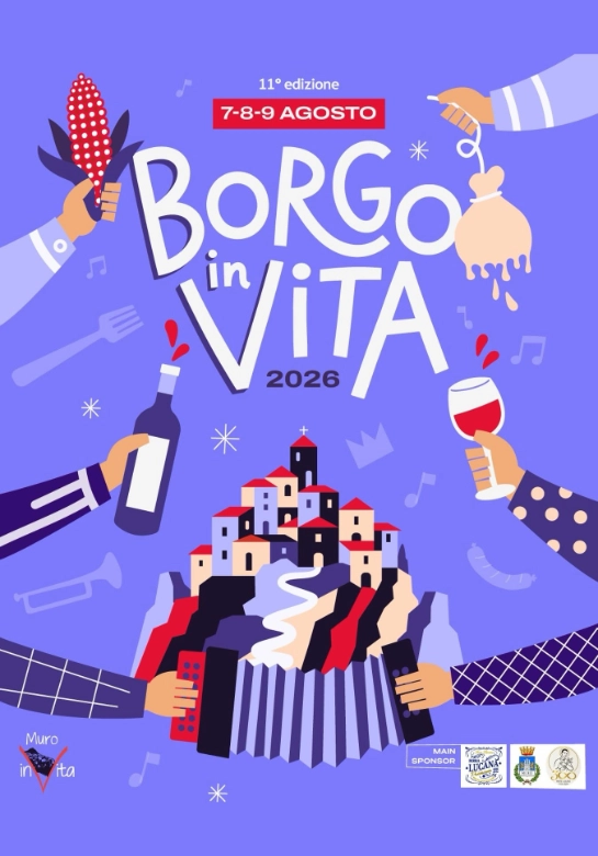 Illustrazione: Borgo in Vita torna a incantare Muro Lucano: dal 7 al 9 agosto tre giorni tra sapori, musica e storia