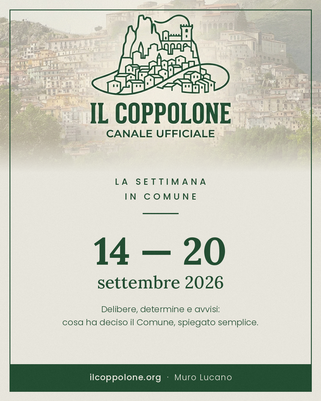 Illustrazione: La settimana in Comune, dal 14 al 20 settembre: 324mila euro per l'ex caseificio, più fondi all'Estate Murese e un semaforo sulla SS 743