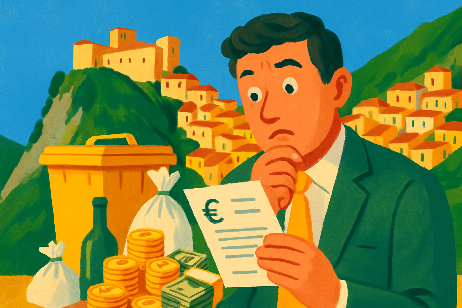 Illustrazione: La settimana in Comune (27 luglio – 2 agosto): tariffe rifiuti, pace fiscale e conti di metà anno