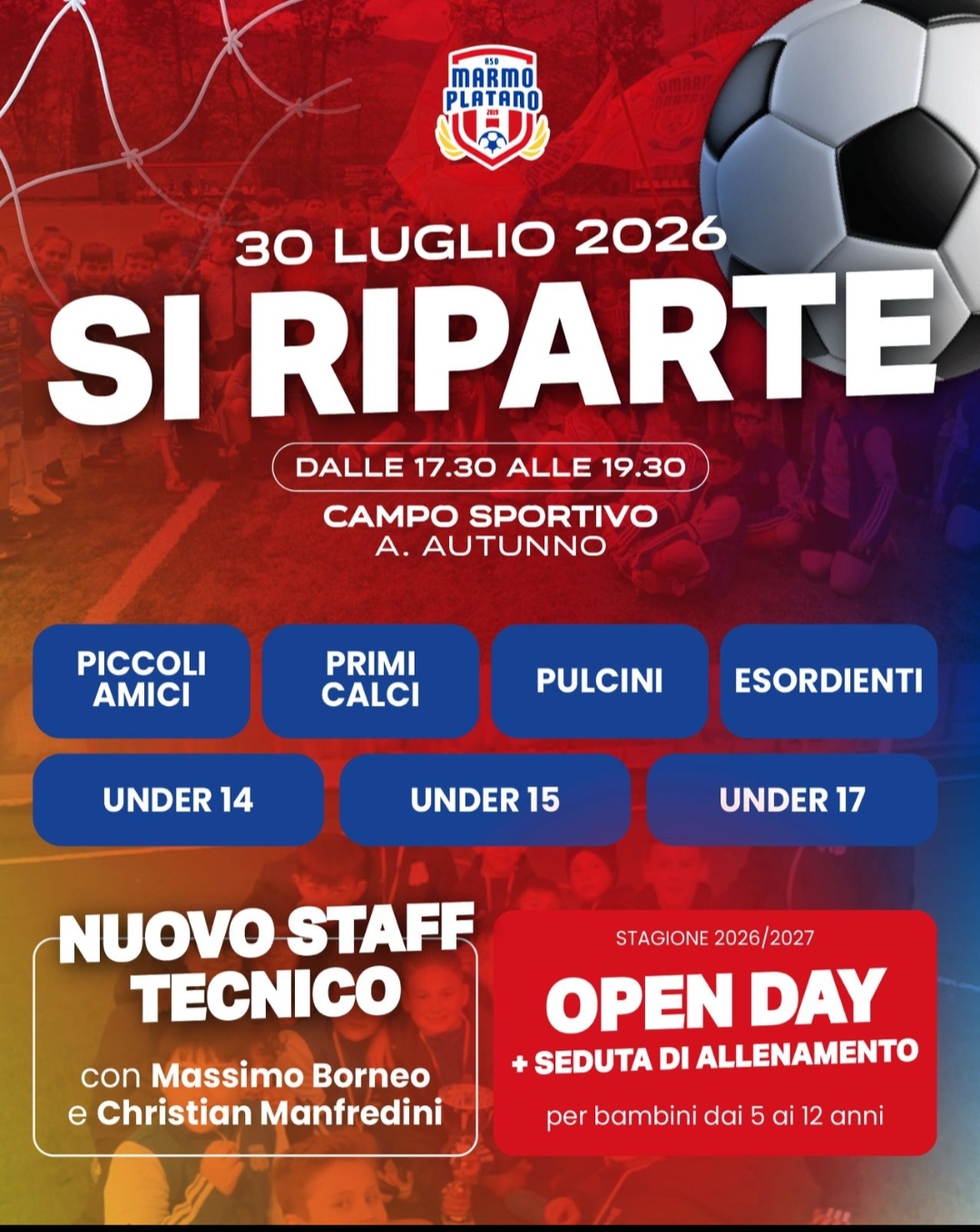 Open Day ASD Marmo Platano - Si riparte