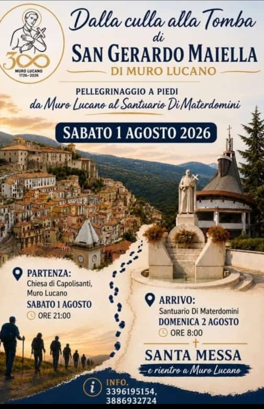 Pellegrinaggio a piedi "Dalla culla alla Tomba di San Gerardo Maiella"