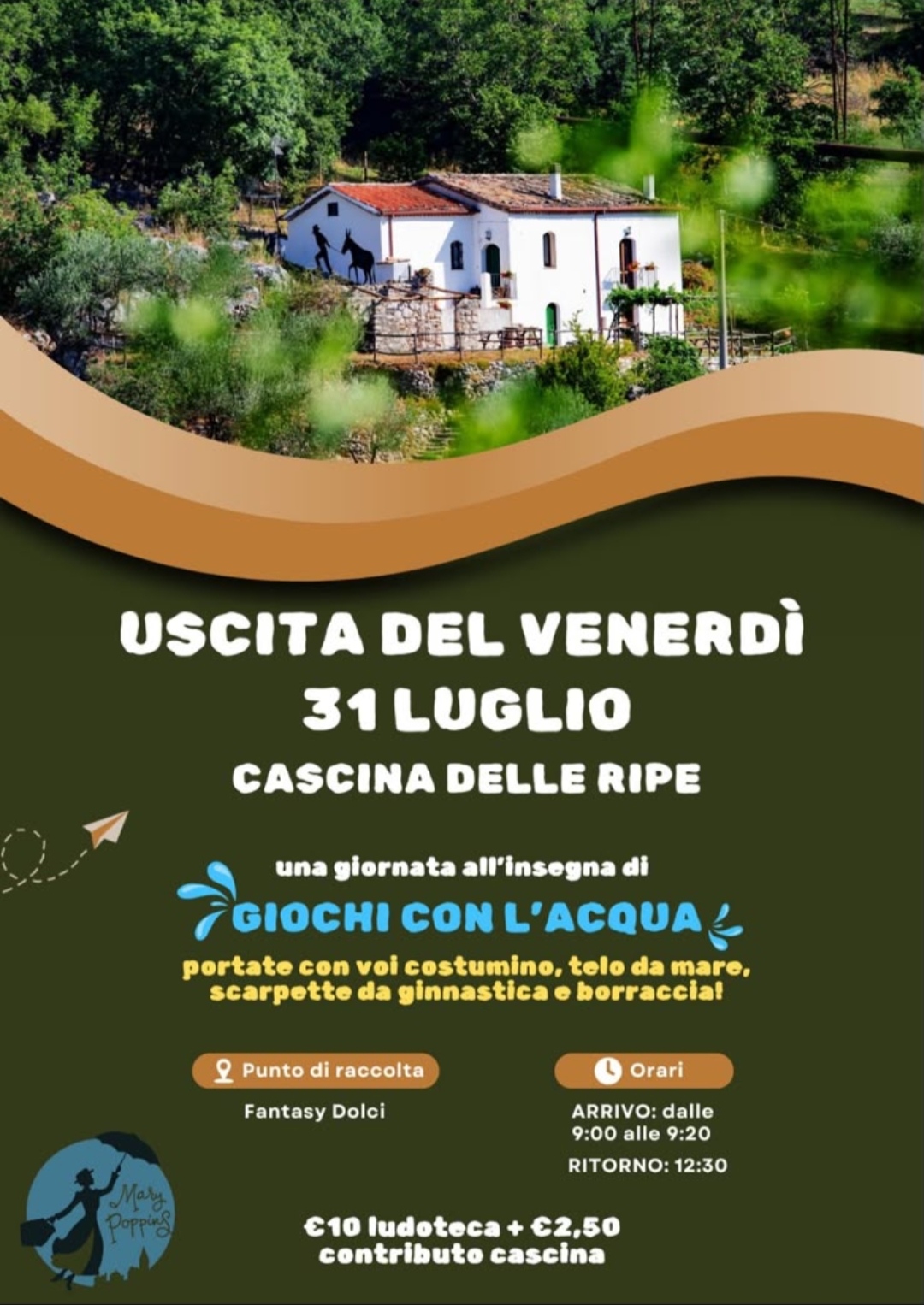 Uscita del venerdì - Giochi con l'acqua alla Cascina delle Ripe